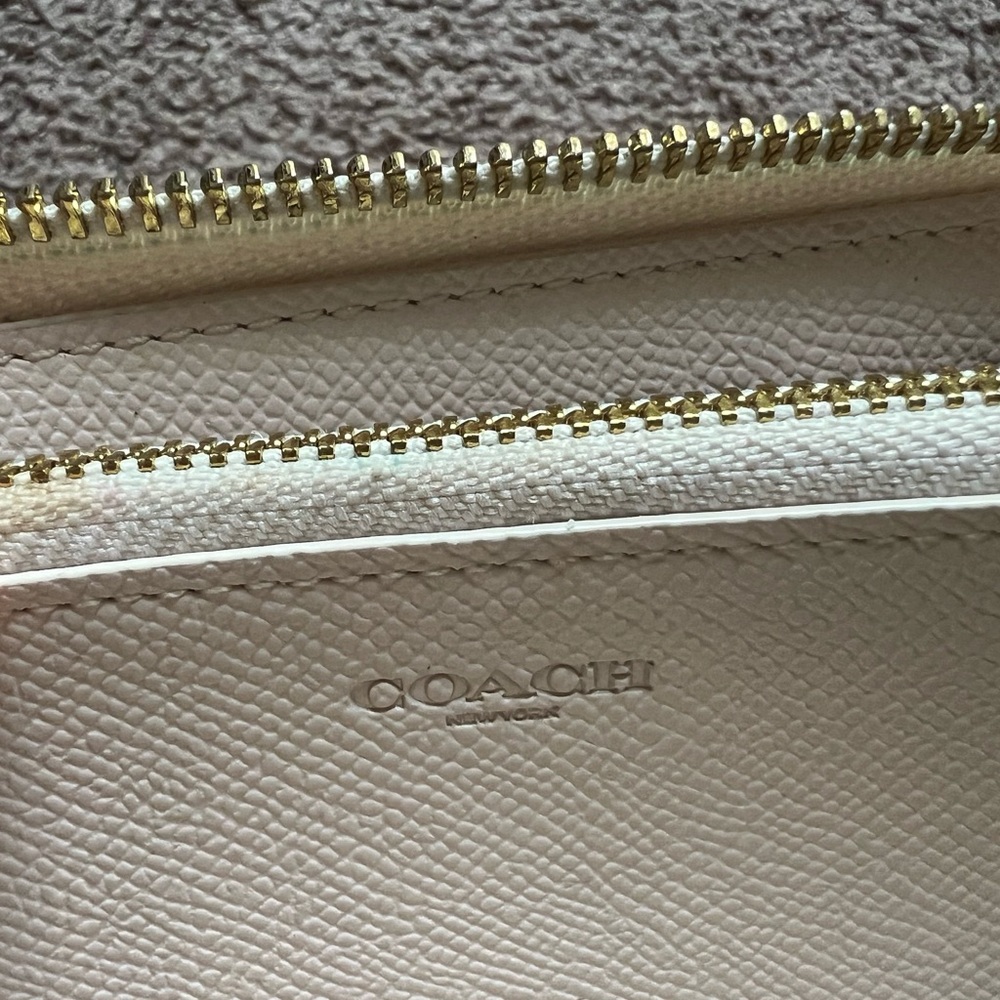 Coach Accordian Leather Zip Wallet
